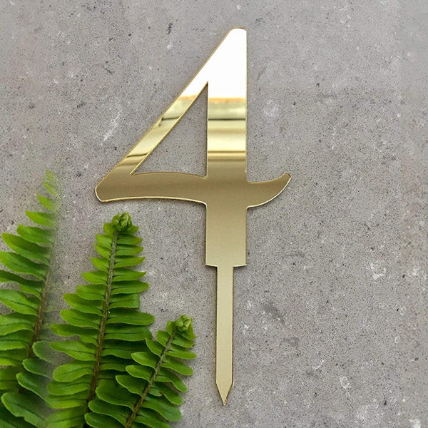 Number 4 Cake Toppers