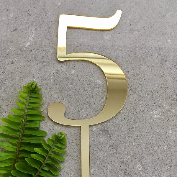 Number 5 Cake Toppers