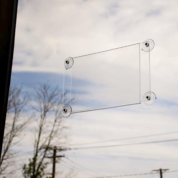 11 x 8.5 Window Sign Holder with Suction Cups
