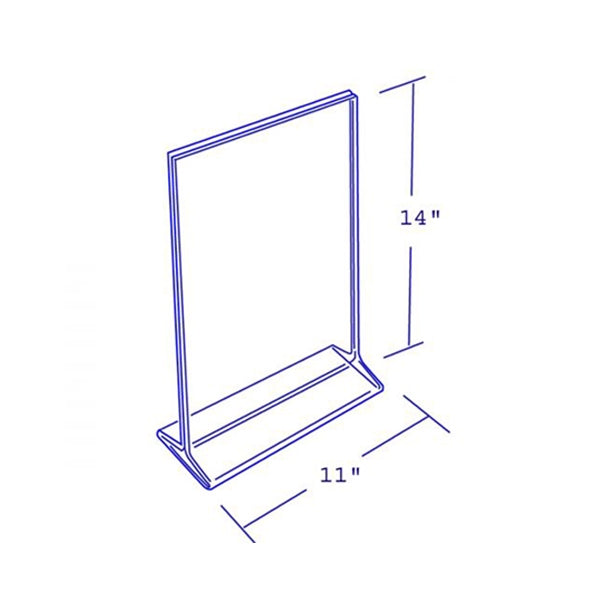 11x14 Top Loading Double Sided Premium Break-Resistant Sign Holder