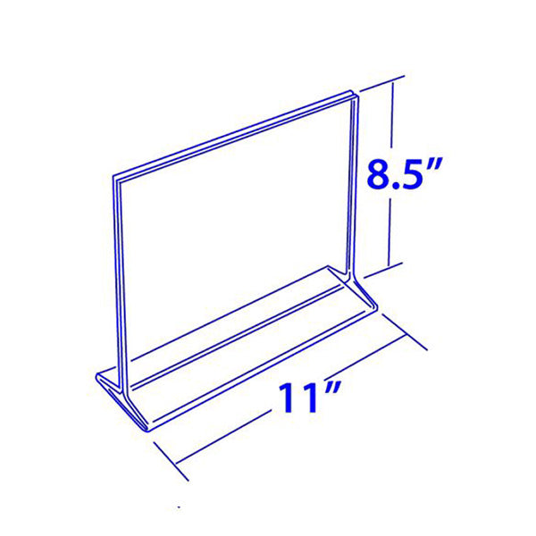 11x8.5 Top Loading Double Sided Premium Break-Resistant Sign Holder