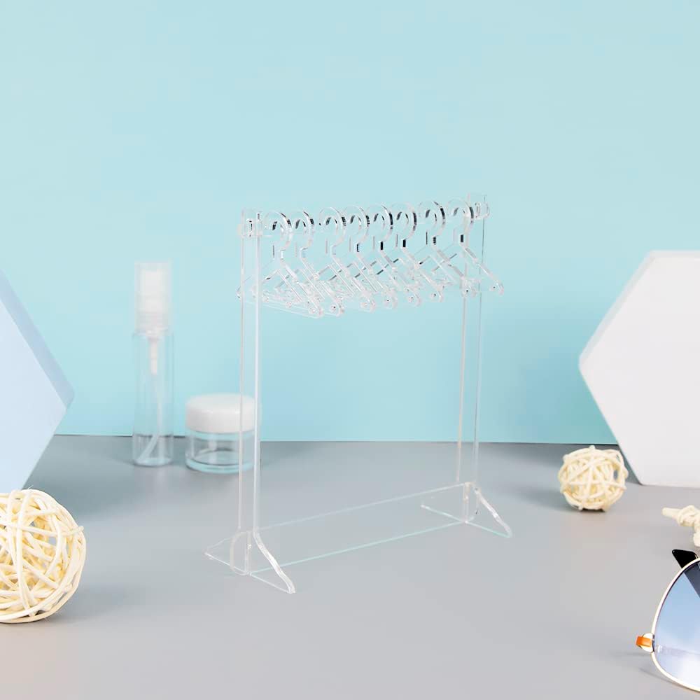 Earring Holder Stand Clear Acrylic Earrings Rack Mini Hangers Display Stand Jewelry Organizer Storage for Women Girls (Clear Earrings Rack)