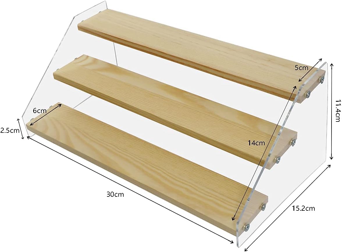 Spice Rack, Seasoning Organizer, Clear Acrylic Vertical Shelves Organizer Countertop, Kitchen Organization & Storage