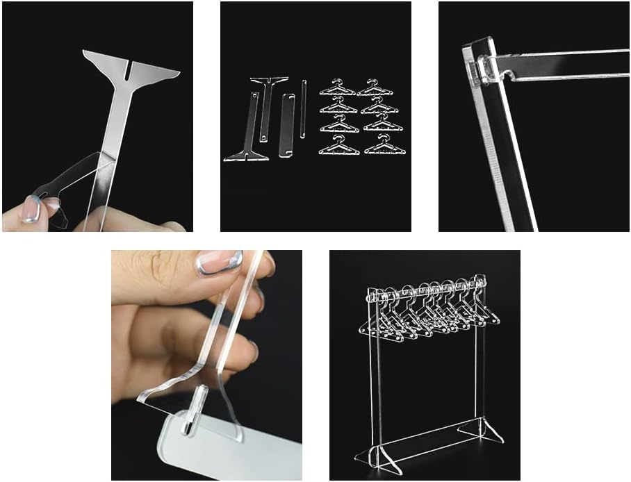 Earring Holder Stand Clear Acrylic Earrings Rack Mini Hangers Display Stand Jewelry Organizer Storage for Women Girls (Clear Earrings Rack)