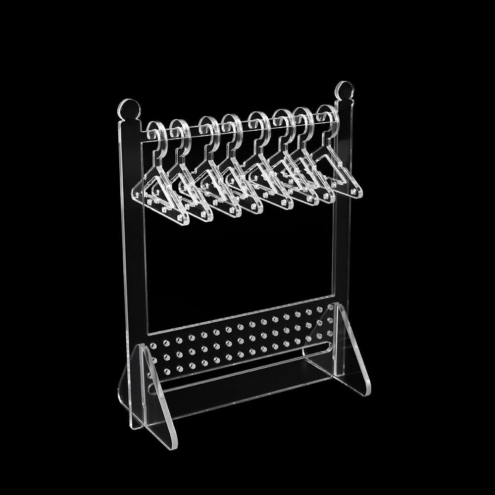 Earring Holder Stand Clear Acrylic Earrings Rack Mini Hangers Display Stand Jewelry Organizer Storage for Women Girls (Clear Earrings Rack)