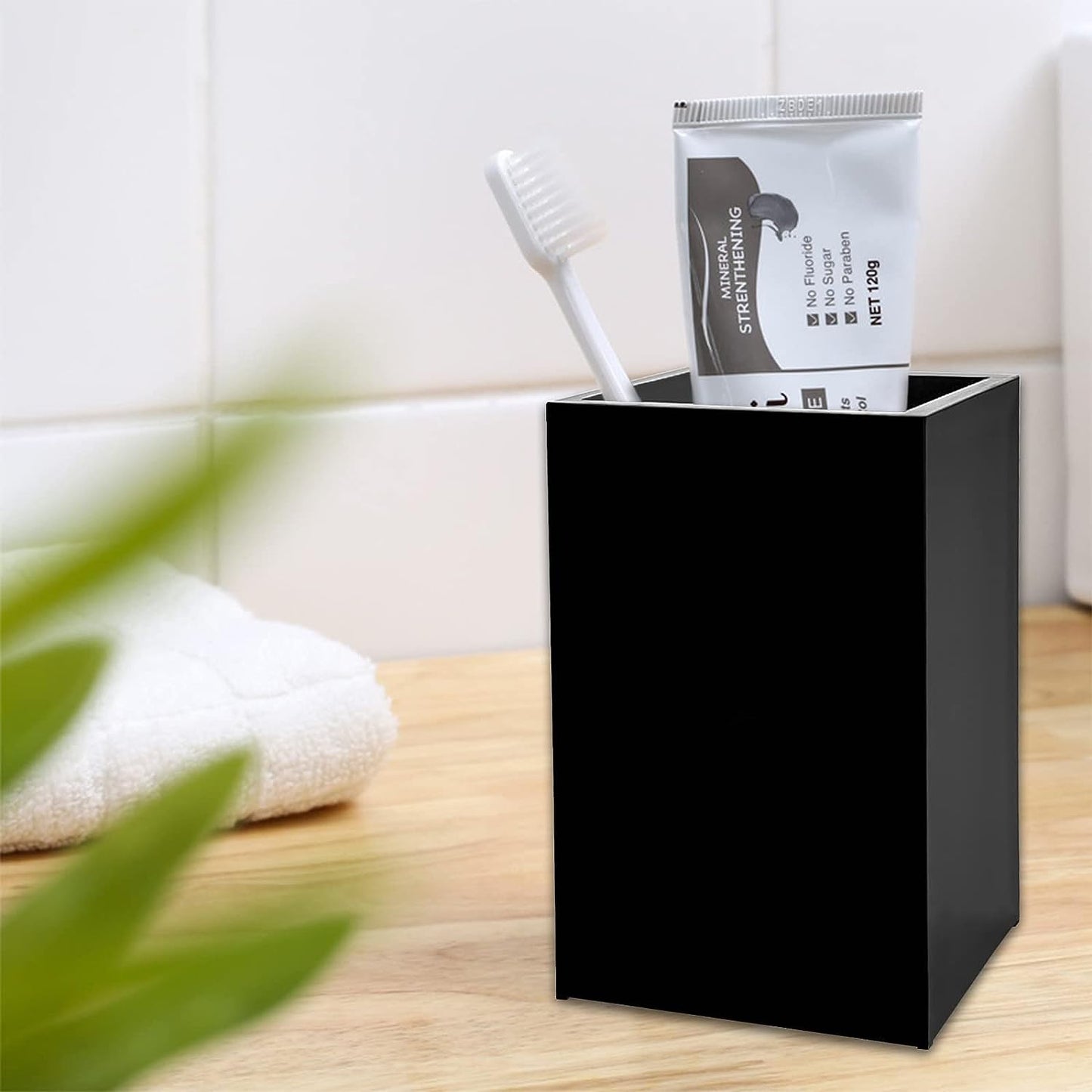 2 Pack Clear Acrylic Pencil Pen Holder Cup,Desk Accessories Holder,Makeup Brush Storage Organizer,Modern Design Desktop Stationery Organizer for Office School Home Supplies,2.6x 2.6x 4 inches