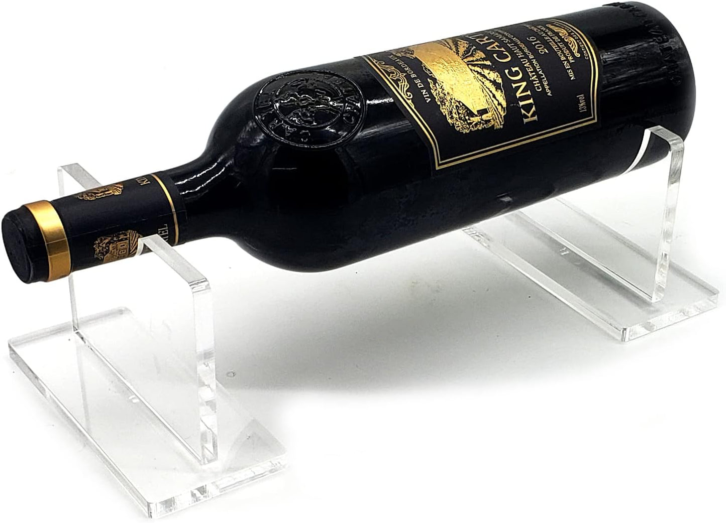 Wine Bottle Holder Floating Acrylic Stand Rack/Holder Counter Top Display Case Riser