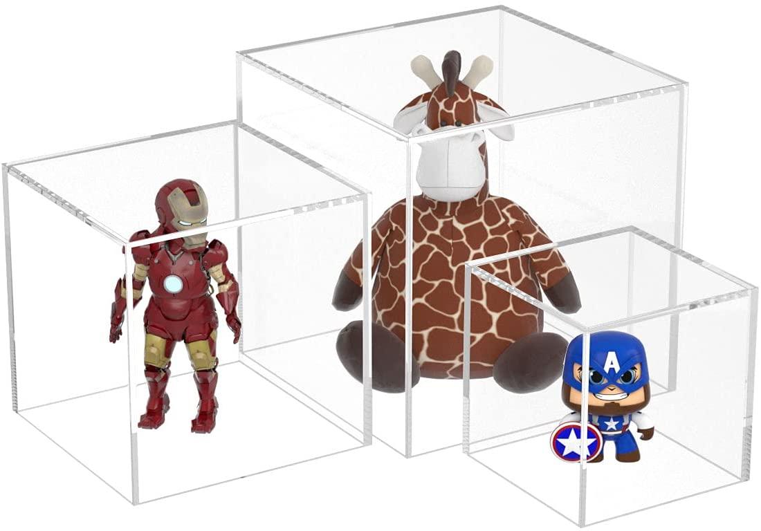 3pcs Clear glass Cube Riser online