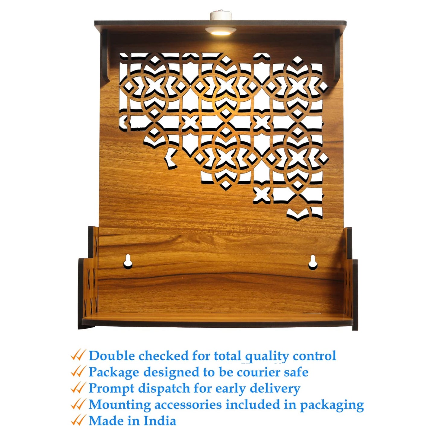 Divine Beautiful Wooden Pooja Stand for Home