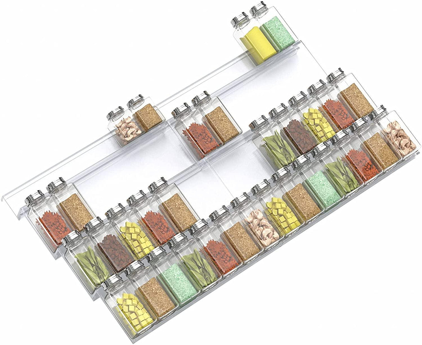 Acrylic Spice Rack Tray white