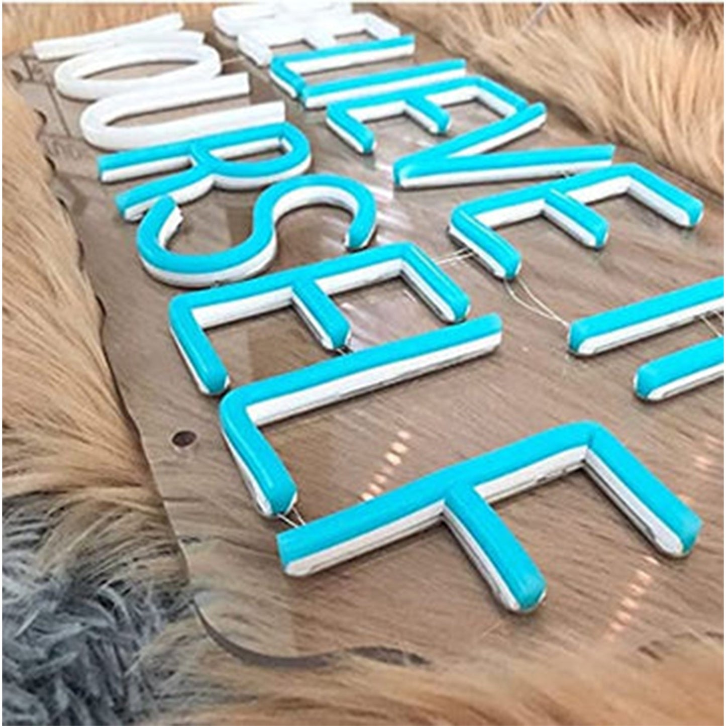 Warm White Believe in Yourself Neon Sign Baby Shower-neonzastudio