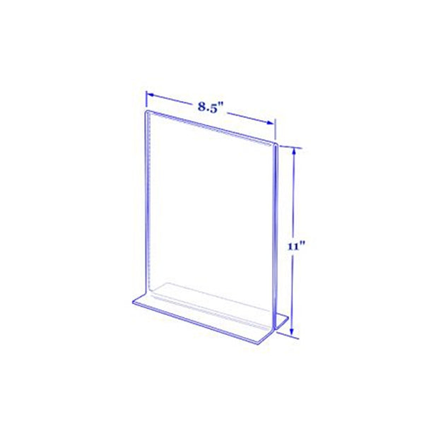 8.5x11 Bottom Loading Double Sided Acrylic Sign Holder