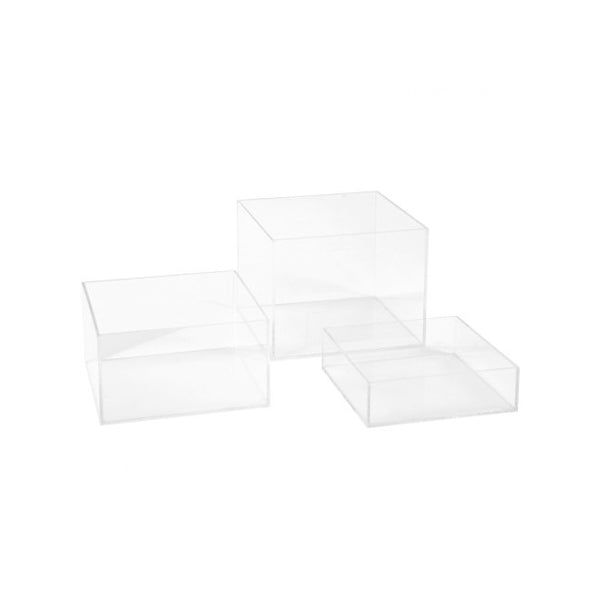 Acrylic Cube Riser or Dump Bins - Set of 3