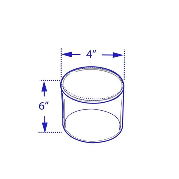 Acrylic Cylinder Riser - 6 H x 4 D