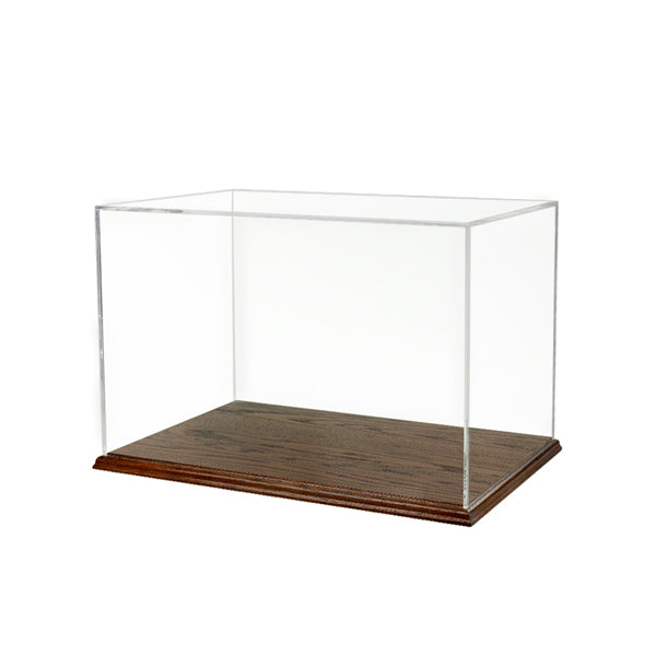 Acrylic Display Box 12H x 12W x 18L with Solid Hardwood Base