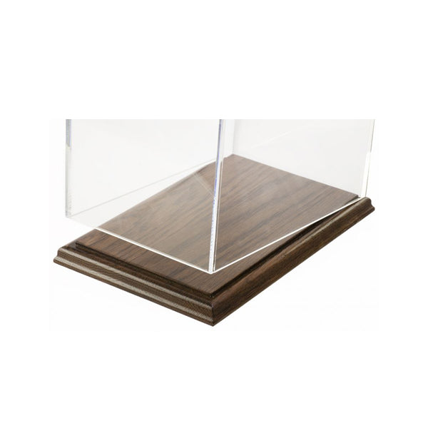 Acrylic Display Box 6H x 4W x 4L with Solid Hardwood Base