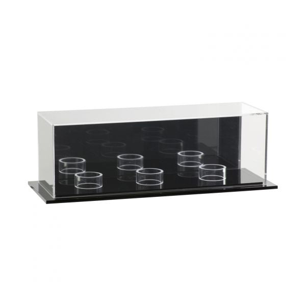 Acrylic Triple Baseball Display Case with Mirror Back