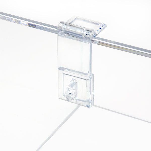 Clear Acrylic Box with Hasp Lock Hinged Lid - Custom Size