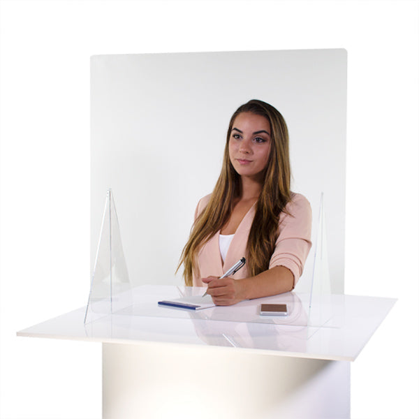 Economy Freestanding Clear Table Partition 23.5H x 23.5W