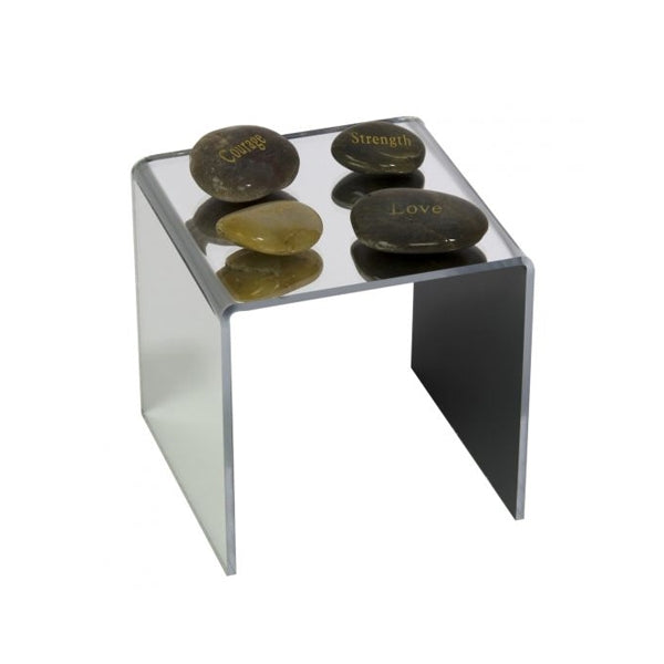 Mirrored Acrylic U Shaped Riser 6 x 6 x 6