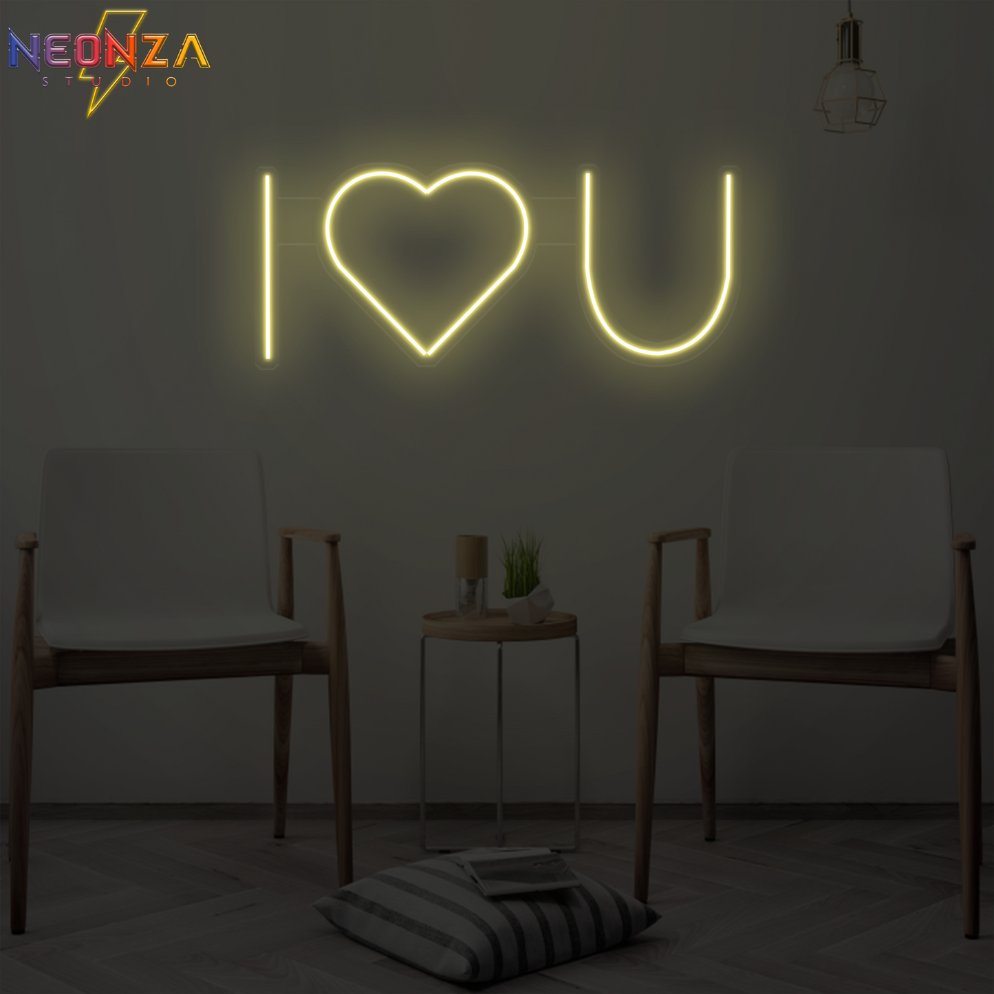 i love u Neon quote Sign oniine warm white