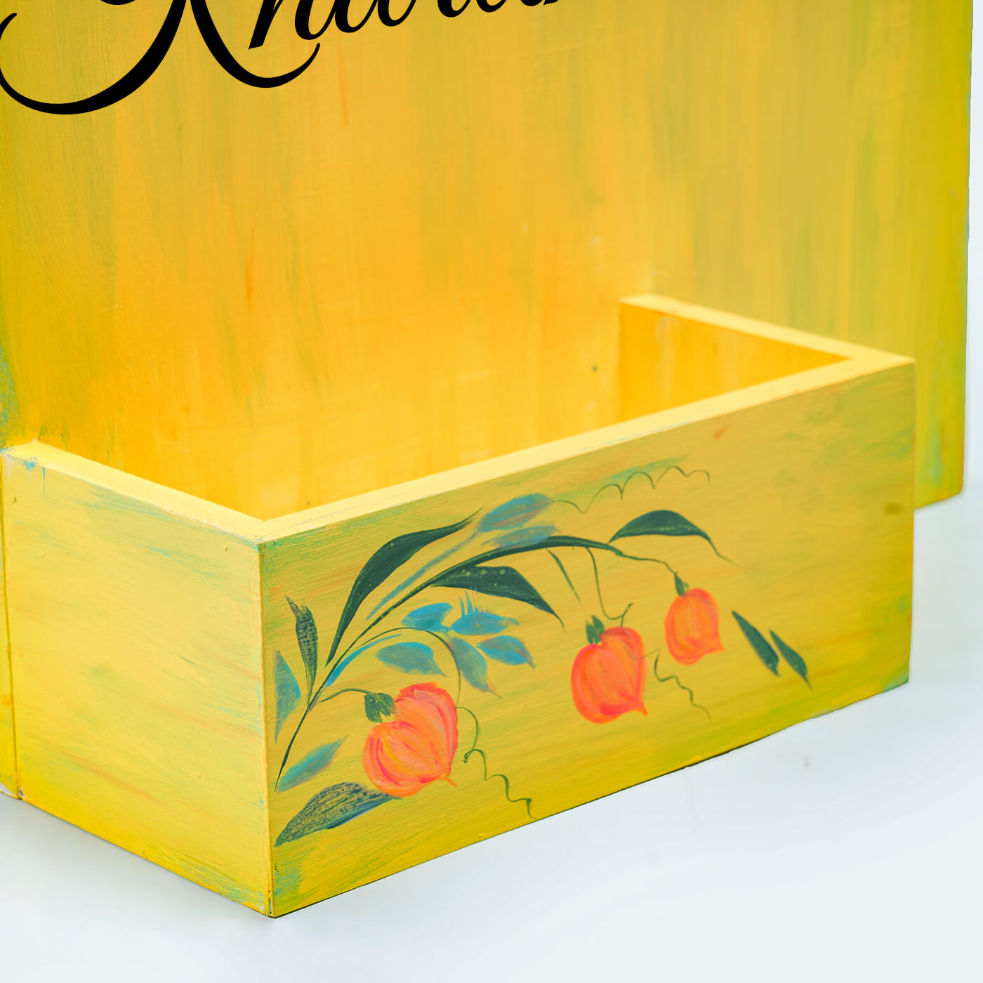 Handpainted Horizontal Planter Board With Artwork