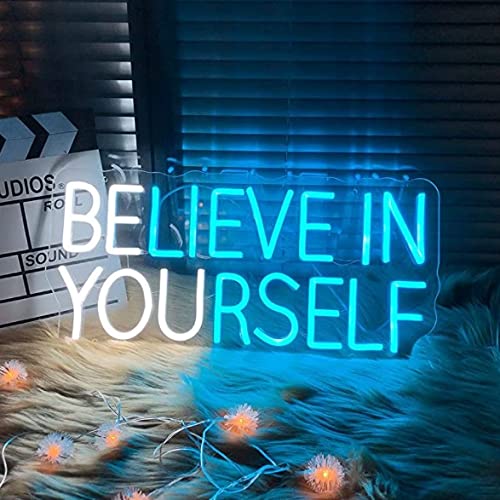 Warm White Believe in Yourself Neon Sign Baby Shower-neonzastudio