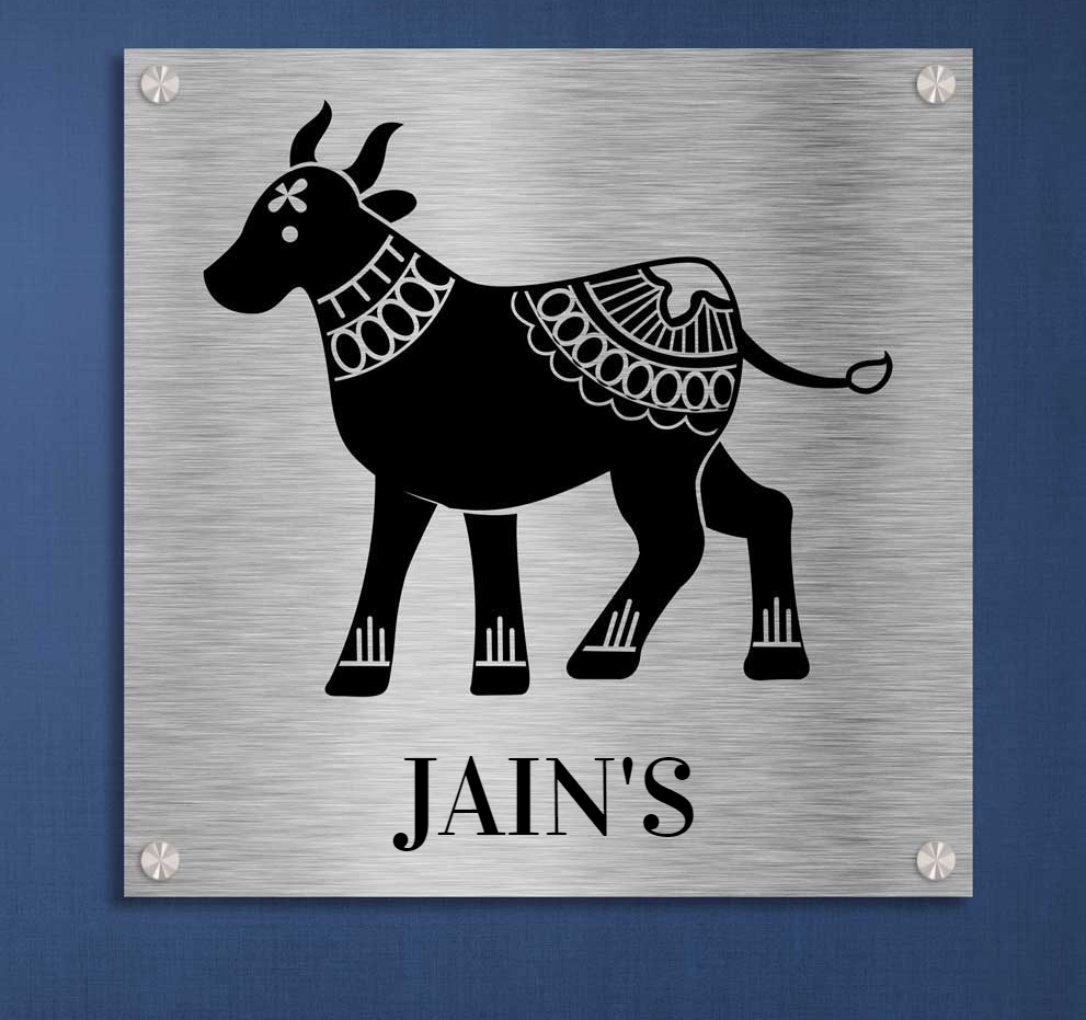 Surabhi (Bidri) - Stainless Steel Name Plate