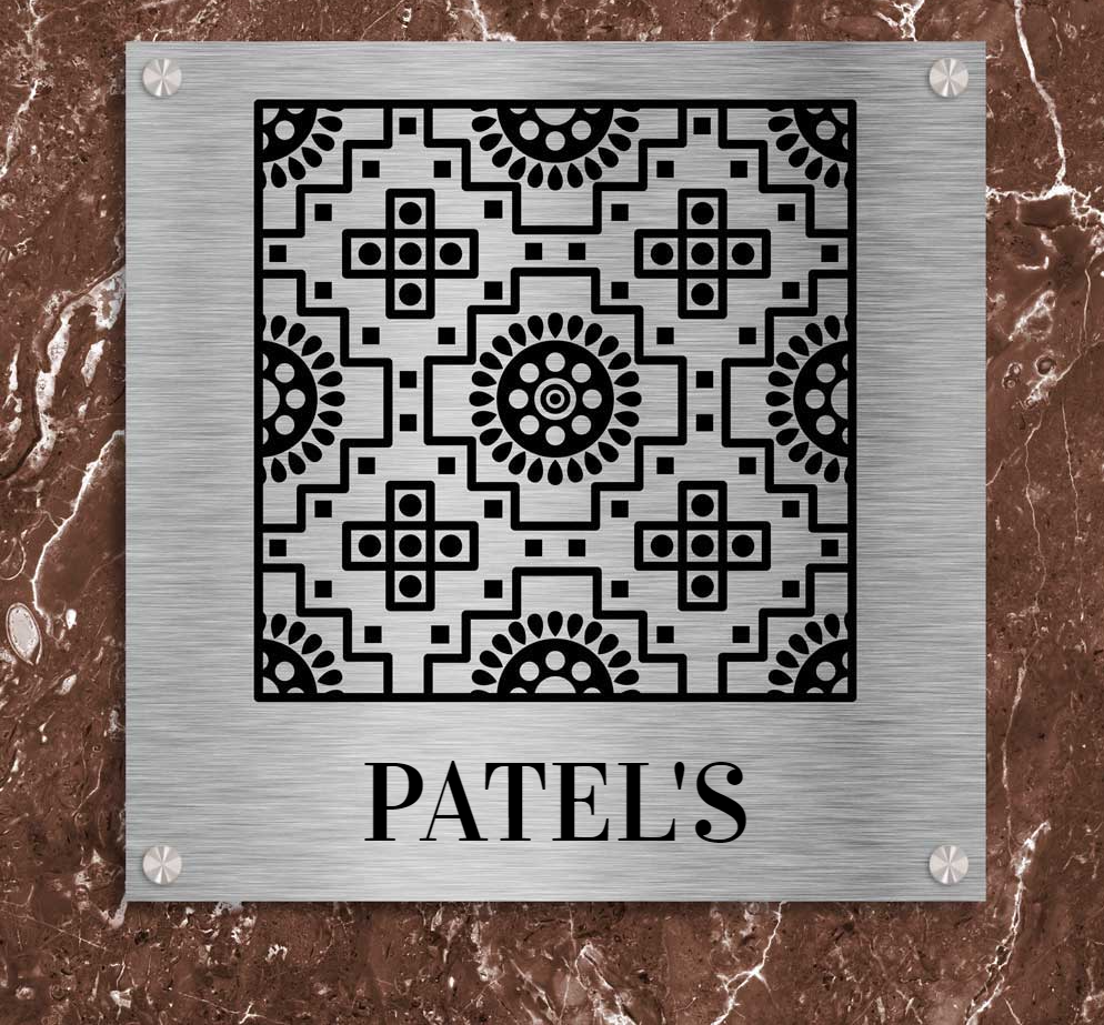 Chaukat (Lippan) - Stainless Steel Name Plate