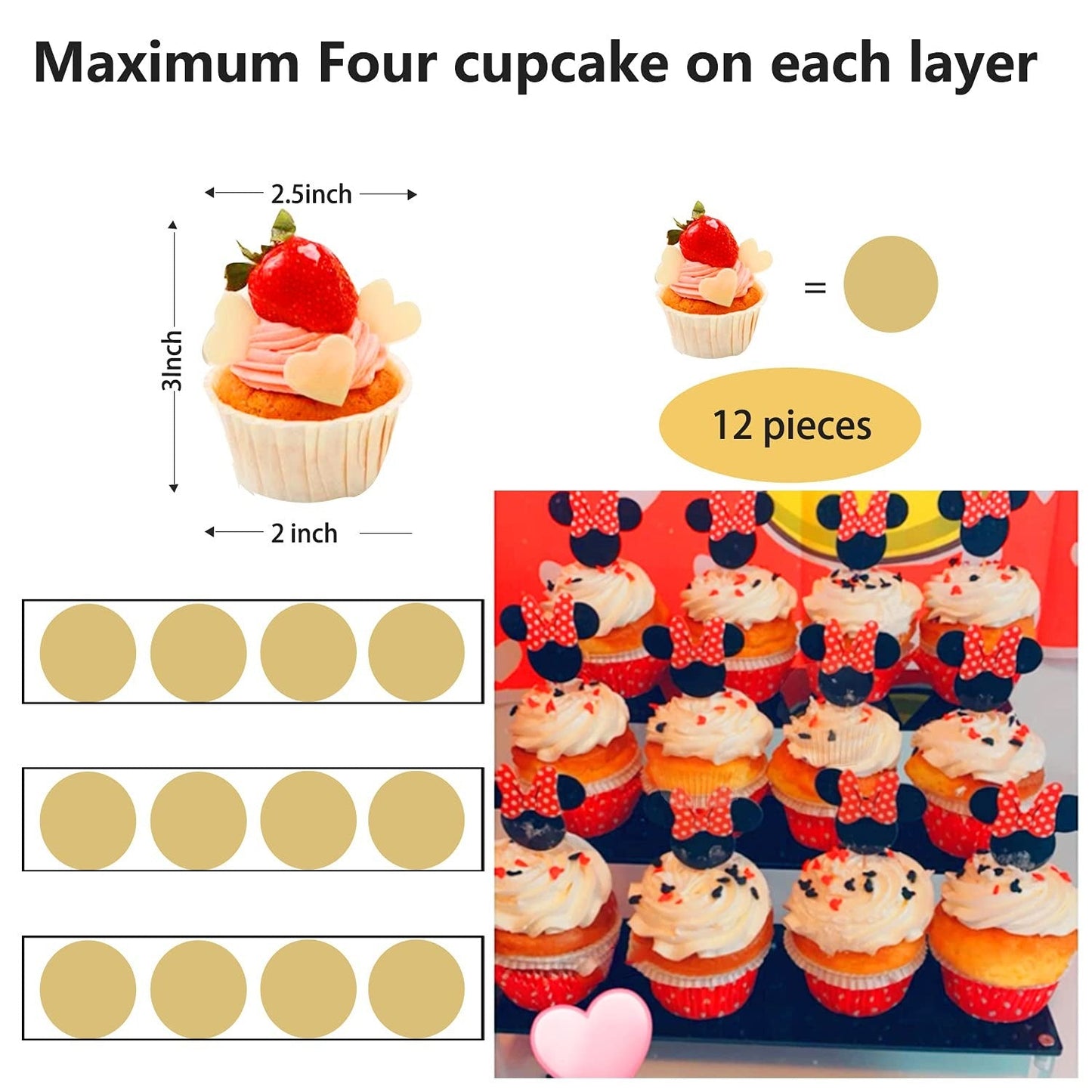 Acrylic Riser, Acrylic Shelf Riser 3 Tier Cupcake Display Stand Large Collection Organizer Shelf Stand for Cologne