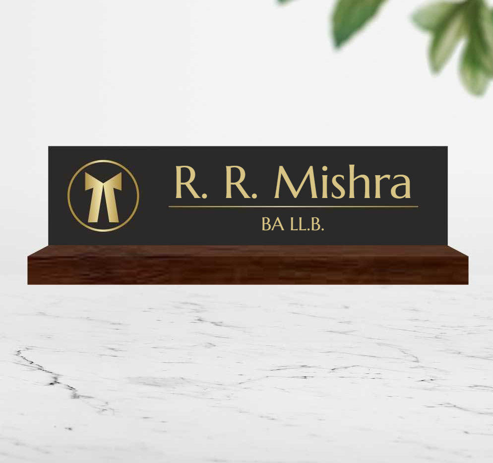 Excelus Office Desk Name Plate - Advocate