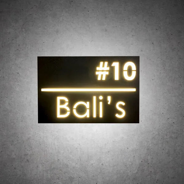 Metal & Acrylic Led House Name Plate