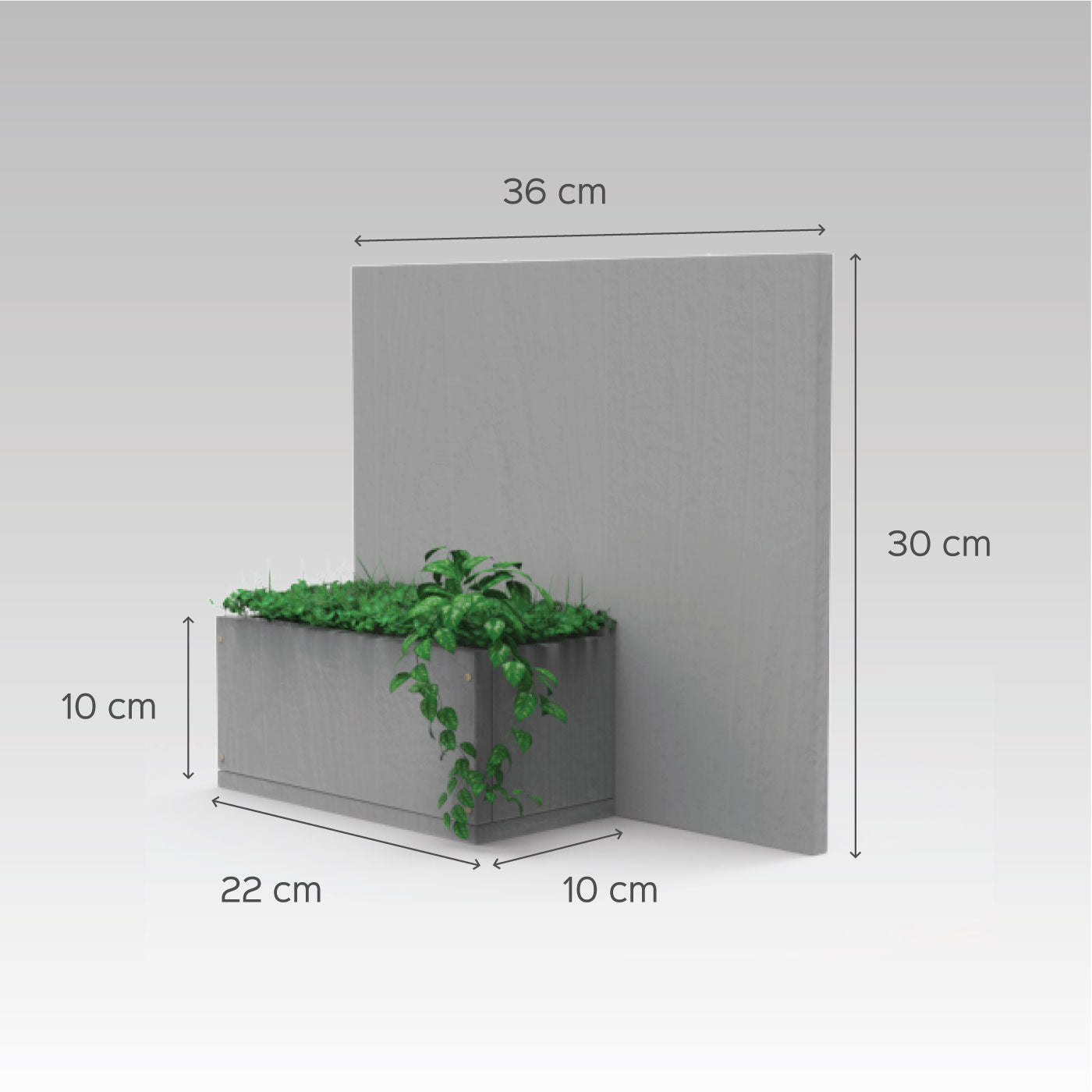 Handpainted Horizontal Planter Board With Artwork