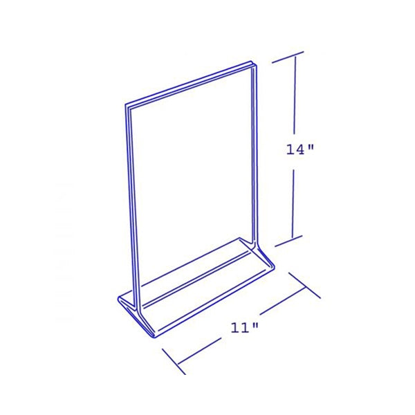 11x14 Top Loading Double Sided Acrylic Sign Holder