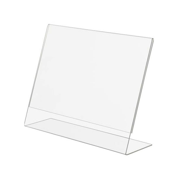 11x8.5 Slant Back Acrylic Sign Holder Pack of 4pcs