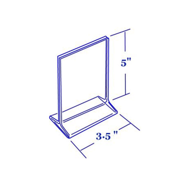 3.5x5 Top Loading Double Sided Acrylic Sign Holder Pack of 4pcs