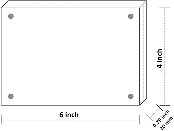 4X6 Inch Acrylic Photo Frames