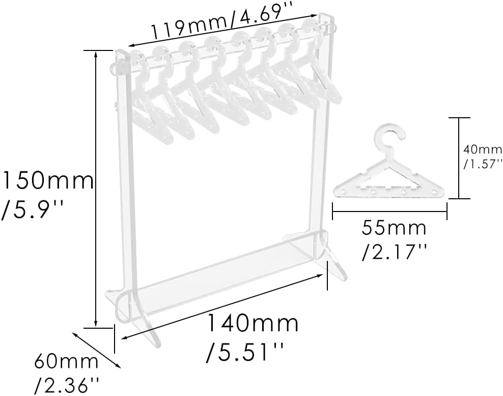 Earring Holder Stand Clear Acrylic Earrings Rack Mini Hangers Display Stand Jewelry Organizer Storage for Women Girls (Clear Earrings Rack)