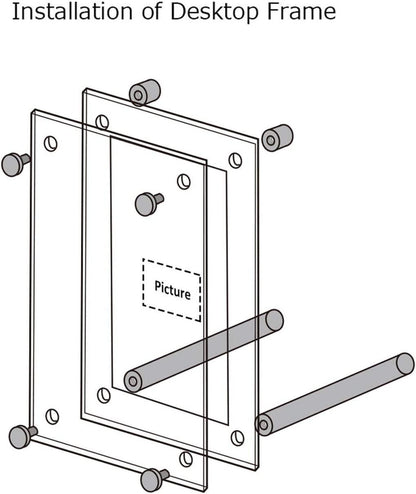 installation for desktop frame