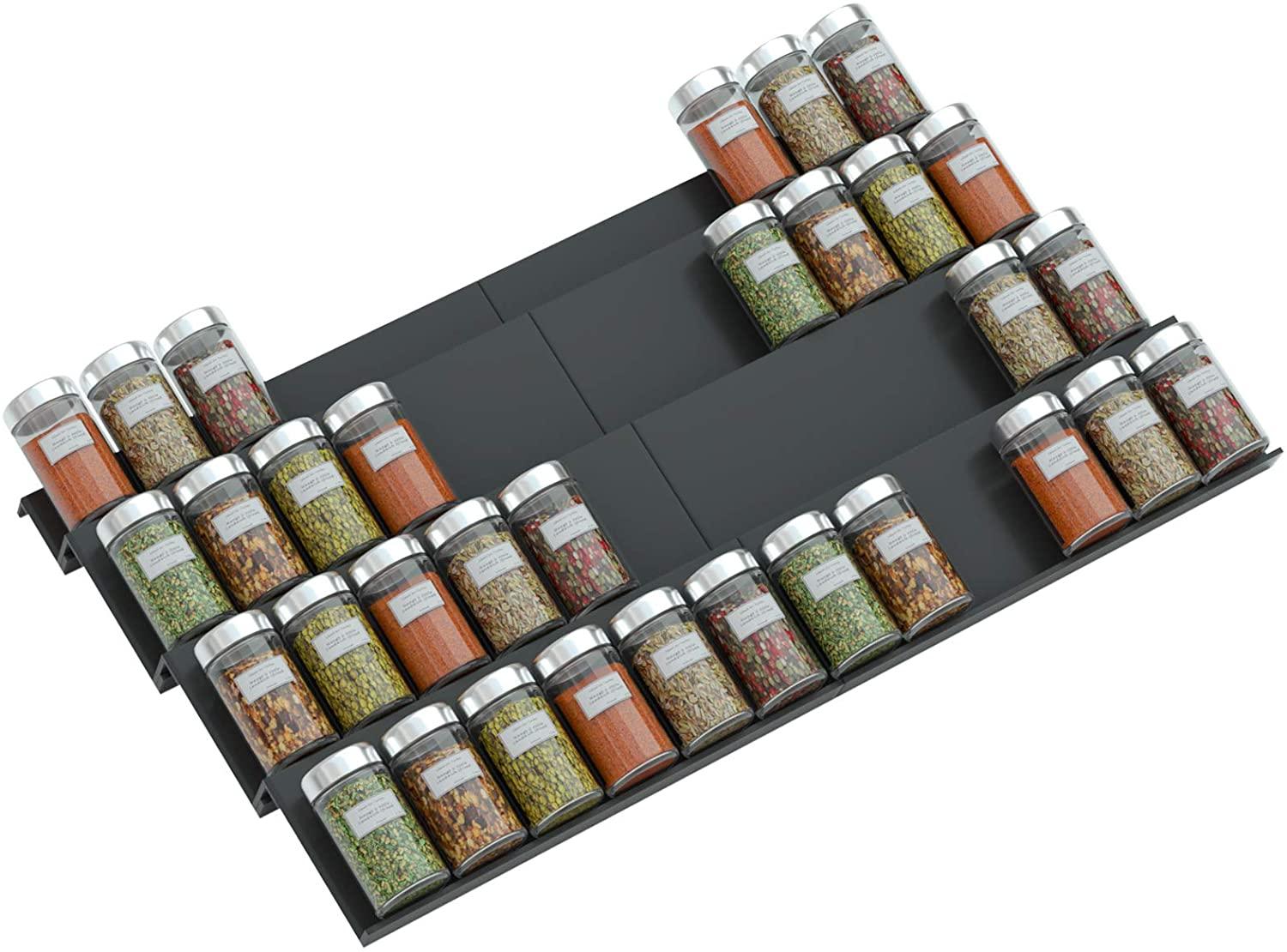 spice rack double-black