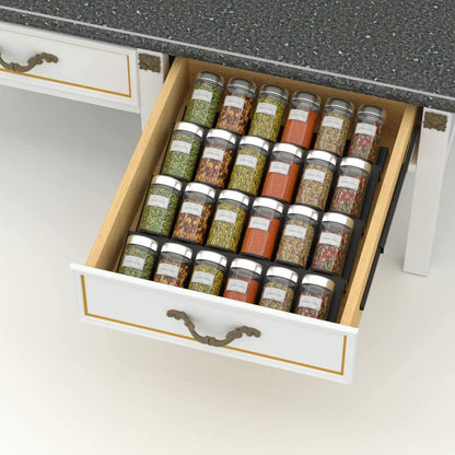 Spice Drawer Organizer-black