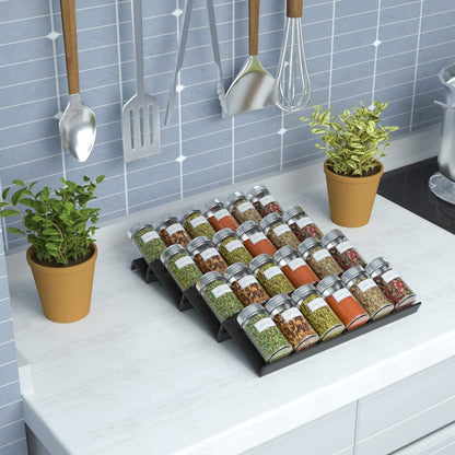 Acrylic Spice Rack Tray black