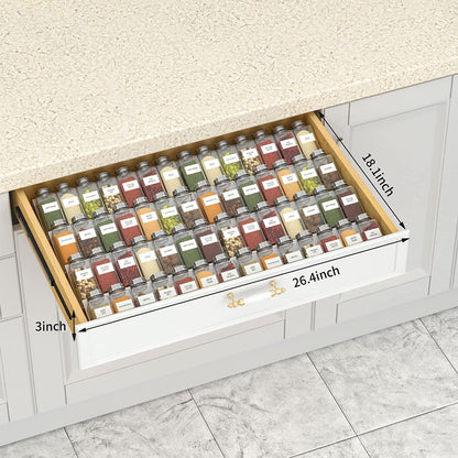 Spice Drawer Organizer-white