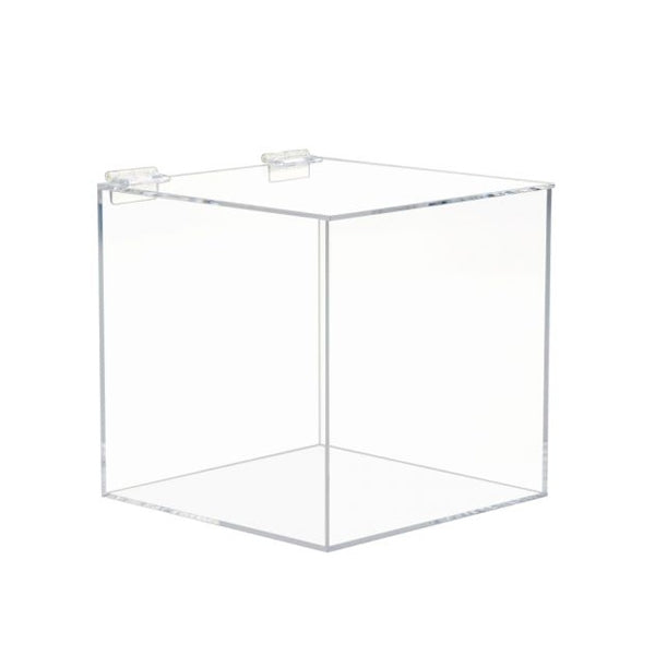 Acrylic 5-Sided Box w Hinged Lid