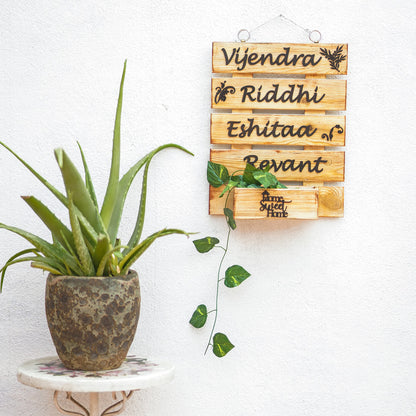 Rustic Wooden Planter Nameboard