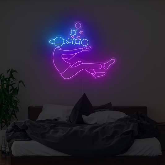 Falling Guy Neon Sign