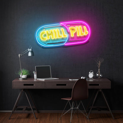 Chill Pill Led Neon Acrylic Artwork