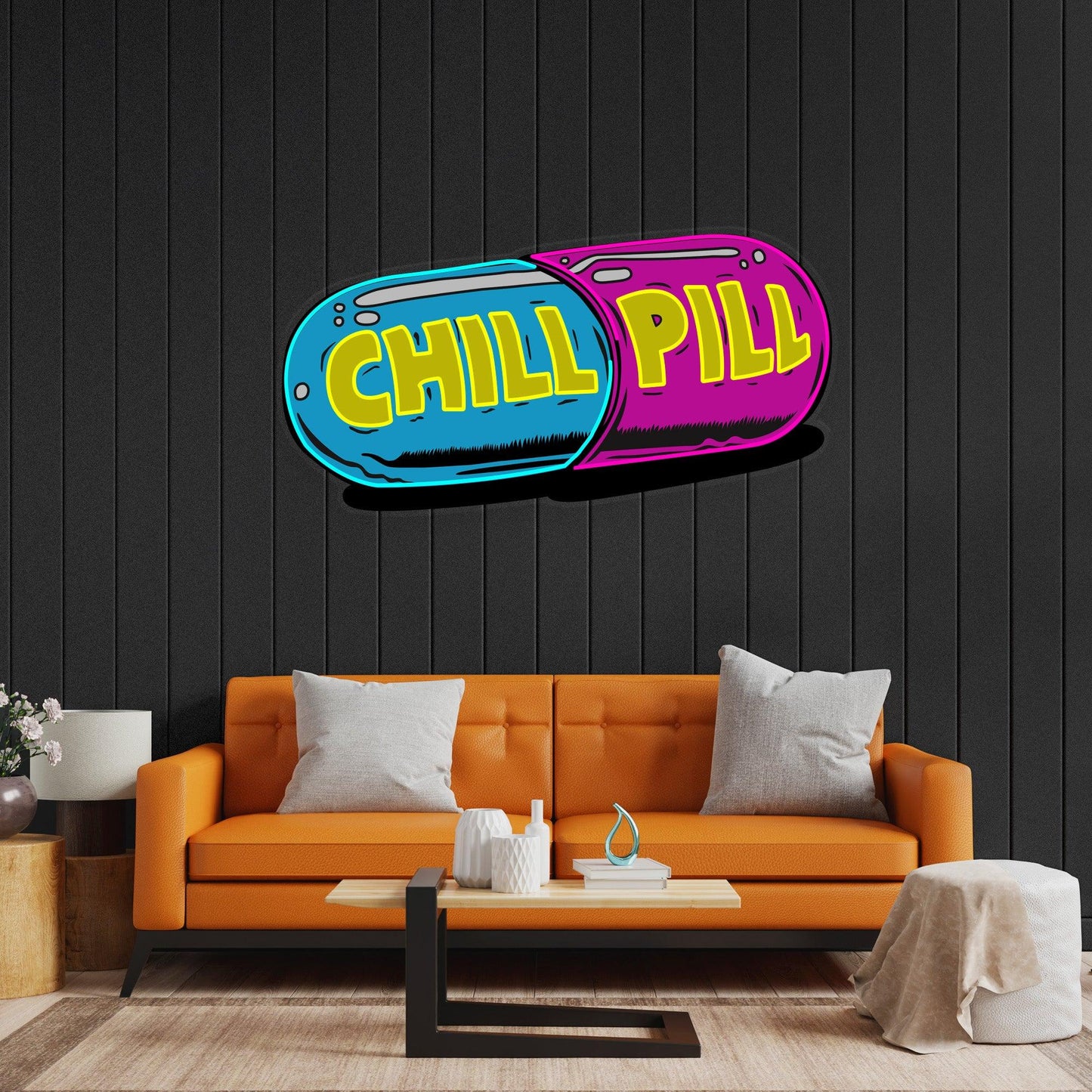 Chill Pill Led Neon Acrylic Artwork