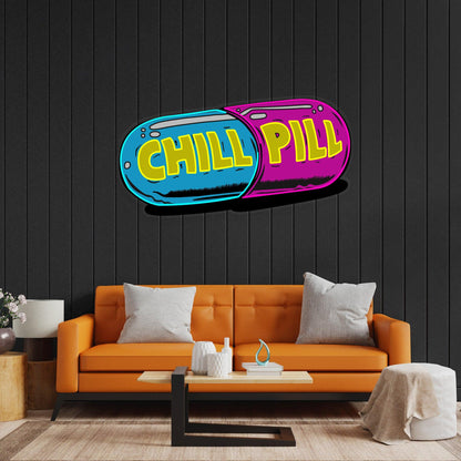 Chill Pill Led Neon Acrylic Artwork