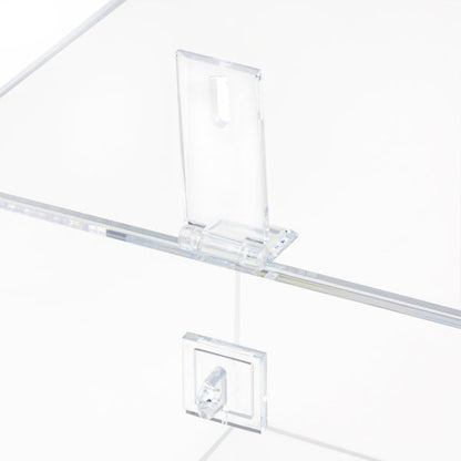 Clear Acrylic Box with Hasp Lock Hinged Lid - Custom Size